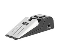 Cerradura de alarma de tope de puerta con alerta de 120 dB, 14 x 4,5 x 3,8 cm, con cuña antideslizante, ajustable, bajo, medio, alto, 3 niveles de sensibilidad, protección personal, puertas de