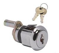 Cerradura de aleación de zinc con barra de bloqueo de puerta, mecanismo de bloqueo triple para muebles de oficina, cerradura central, incluye 2 llaves, cerradura de seguridad de metal de larga