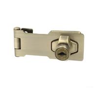 Cerradura de aleación de zinc con llaves para armarios, cajones, taquillas, puertas de garaje, pestillo funcional para necesidades básicas de seguridad (2.5 pulgadas, color bronce)