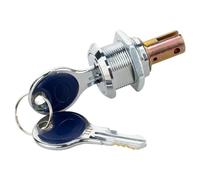 Cerradura de aleación de zinc para gabinete de herramientas para reparación de automóviles, núcleo de cobre y 2 llaves planas, acabado cromado y resistente (WT9943)