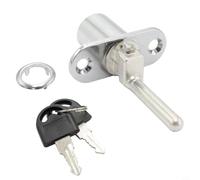 Cerradura de aleación de zinc para puerta de garaje con llaves para cajones de madera y puertas de aleación de aluminio, tamaño de 16/19 mm, cierre de fijación basculante (B)