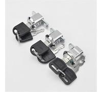 Cerradura de aleación para caja de herramientas con rotación de 180°, cerradura de cajón de inserción de gabinete para almacenamiento seguro, acabado cromado con 2 llaves (D)