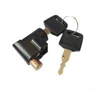 Cerradura de aluminio para caja de bicicleta eléctrica Hailong, tubos de cabeza antirrobo de seguridad con fácil instalación, protección negra compacta para bicicleta eléctrica (7-15 mm)