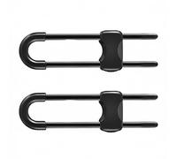 Cerradura de armario en forma de U reutilizable para niños 2 piezas deslizador prueba de bebés Resseln ajustables Fácil instalación de seguridad para cajones Frigorífico Negro 2