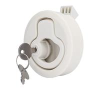 Cerradura de Barco,Cerradura Caravana,Cerradura para Puerta de Armario RV, Cerradura de RV de Alta Resistencia Antideslizante Redonda con 2 Llaves para la Puerta Casa de Yates