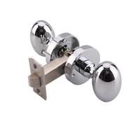 Cerradura de bola, cerradura de puerta de habitación de lujo con luz dorada, manija de puerta PVD de oro brillante, cerradura dividida silenciosa de bronce amarillo(Bright Chrome Bathroom Lock)