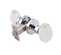 Cerradura de bola de cristal, cerradura de puerta de baño, aleación de zinc, silenciosa, mango de seguridad, accesorios de hardware para el hogar (112 estilo plateado)