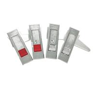 Cerradura de botón for puerta de armario de distribución, archivador, caja eléctrica, cerradura de avión, cerradura de rebote, 1 unidad(Whitebutton with key)