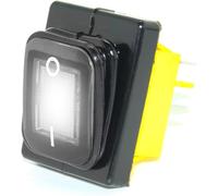 Cerradura de botón,Interruptor basculante, Interruptor de palanca LED de 4 pines resistente al agua IP68 rojo, azul y verde KCD4 T85 de 220 V y 30 A for uso marino congelado(White,12v)