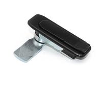 Cerradura de botón pulsador eléctrica MS738 - Cerradura de gabinete for abrir con tirador for hidrantes y cajas eléctricas - 1 pieza(Black,Without keys)