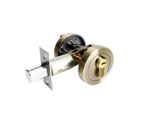 Cerradura de bronce para puerta de un solo cilindro con llaves, cerradura de puerta invisible de aleación de zinc, cerrojo redondo para puerta de entrada delantera, puertas de paso