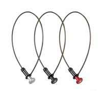Cerradura de cable de acero construido de aleación de aluminio para bicicletas de carretera y bicicletas de montaña con soporte oculto para manillar (B)