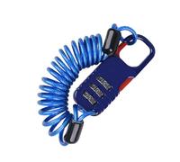 Cerradura de cable para casco de motocicleta, cerradura de scooter eléctrico, cerradura segura de combinación de 3 dígitos, antirrobo portátil antirrobo, candado de cable retráctil para carro de