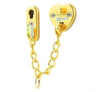 Cerradura de cadena de puerta fiable con características antirrobo hecha de acero inoxidable que ofrece una mayor seguridad y adecuada para múltiples tipos de puertas (dorado)