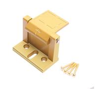 Cerradura de cadena de seguridad de aleación de zinc para puertas interiores con tira de nailon mitigante de arañazos y estética limpia (dorado)