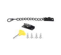 Cerradura de cadena for ventana acero inoxidable, limitador deslizante, tope bloqueo, puerta(Black)