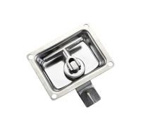 Cerradura de caja plana de acero inoxidable 304 con tirador for panel de gabinete de vehículo, 1 unidad(MS858-3-201)