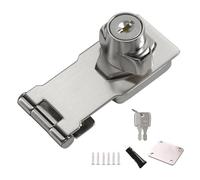 Cerradura de cajón de acero inoxidable sin perforaciones con llaves para congelador, refrigerador, armario, puerta, protección de seguridad