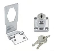 Cerradura de cajón de acero inoxidable y hierro para aplicaciones de seguridad de caja registradora en almacenamiento de oficina y armario (7,6 cm)