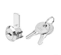 Cerradura de cajón de aleación de zinc, con 2 llaves, cerradura de gabinete de seguridad gruesa, para caja registradora, buzón, archivador y armario de almacenamiento, plateado (B)