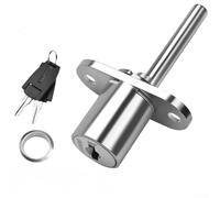 Cerradura de cajón de gestión de tres etapas, cerradura de gabinete de archivos de aleación de zinc con llave plegable de 180°, reemplazo rápido de núcleo para almacenamiento de escritorio de oficina
