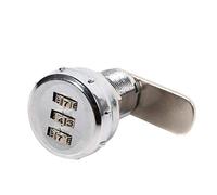 Cerradura de cámara de combinación de código de 3 dígitos Aleación de zinc Plata Cómodo gabinete Seguridad Contraseña Cerradura codificada Armarios domésticos Cajones(2#)