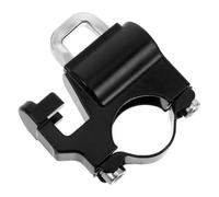 Cerradura de Casco de Seguridad para Moto y Scooter, Doble Gancho | Aleación de Aluminio y Plástico, Fijación Firme Gancho, Uso en Manillar y Casco, Color Negro