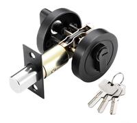 Cerradura de cerrojo de un solo cilindro con llave para puertas de entrada delantera y puertas de baño con construcción de aleación de zinc y función de bloqueo seguro