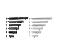 Cerradura de cerrojo Puerta de jardín grande resistente 2-8 ", cobertizo, puerta corredera, pestillo torre, herrajes for el hogar, negro y plateado(Black-3inch)