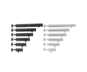 Cerradura de cerrojo Puerta de jardín grande resistente 2-8 ", cobertizo, puerta corredera, pestillo torre, herrajes for el hogar, negro y plateado(Black-6inch)