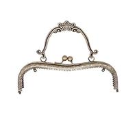 Cerradura de cierre de beso, marcos de metal for monedero, 1 pieza de marco de monedero de metal vintage de 20,5 cm, bolso de mano elegante vintage for mujer, cierre de cierre de beso con asa, accesor