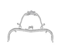 Cerradura de cierre de beso, marcos de metal for monedero, 1 pieza de marco de monedero de metal vintage de 20,5 cm, bolso de mano elegante vintage for mujer, cierre de cierre de beso con asa, accesor