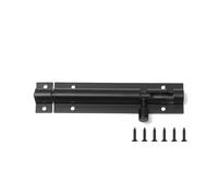 Cerradura de cierre ventana aleación aluminio 2-8 pulgadas, bisagra seguridad negra y plateada, cerradura puerta armario, hebilla, Perno, Herrajes for muebles(Black,2inch)