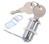 Cerradura de Cilindro 5/8 con Llave para Armario y Cajón | Aleación de Zinc, Color Plata, Movimiento de Leva 90 Grados, Reemplazo para Buzón y Almacenamiento