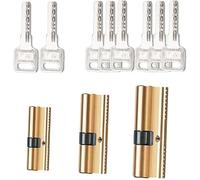 Cerradura de cilindro europea, 1 pieza de núcleo de cerradura de puerta antirrobo, cobre puro y latón, llave AB, 65/70/80/90/115 mm, cilindro de cerradura seguro for seguridad del hogar(115mm 32.5and8