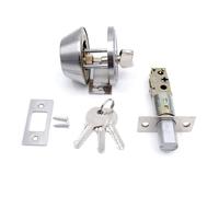 Cerradura de cilindro único con seguridad de fácil instalación, construcción de metal para puertas exteriores, cerradura de mortaja de un solo cilindro