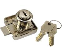 Cerradura de cobre for cajón de escritorio, cerradura for armario, cerradura for muebles, tamaño del orificio: 19 mm, altura: 22 mm, 32 mm.(A 32mm)