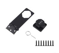 Cerradura de combinación con construcción de aleación de zinc para armarios, refrigeradores, cajones, bloqueo de código configurable por el usuario para una seguridad fiable (negro)