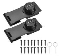 Cerradura de combinación con pestillo de código reajustable, para pestillo de puerta de aleación de zinc para armarios, puertas de garaje y cajas de herramientas, resistente a la intemperie, negro