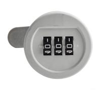 Cerradura de combinación de 3 dígitos para gabinete, cajón, buzón, muebles, cerradura de seguridad de plástico, aleación de zinc, acero negro y blanco, 20 mm, 30 mm (30 mm, blanco)