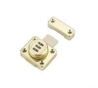 Cerradura de combinación de 3 dígitos para gabinetes, aleación de zinc, pestillo sin llave, mejora la seguridad sin necesidad de llaves (dorado)