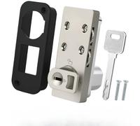 Cerradura de combinación de 4 dígitos de aleación de zinc resistente para gabinete archivador cajón puerta de metal con llaves de respaldo antirrobo seguridad acabado plata 97mm