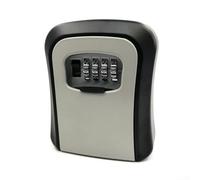 Cerradura de combinación de 4 dígitos para uso al aire libre, caja de almacenamiento de aleación de aluminio con cubierta resistente a la intemperie para llaves y objetos de valor (gris)
