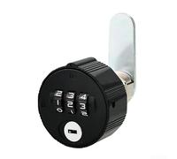 Cerradura de combinación de aleación de zinc, código de 3 dígitos, dispositivo de seguridad reajustable para gabinete, cajón, casillero, archivos, oficina, hogar, almacenamiento, plateado (20 mm