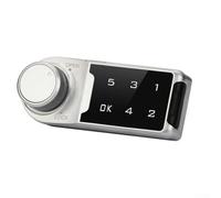 Cerradura de combinación electrónica con teclado, pestillo de aleación de zinc para armario de gimnasio, seguridad de alarma de bloqueo automático, 20/30 mm, negro plateado (horizontal 20 mm)