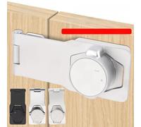 Cerradura de combinación electrónica recargable por USB para puerta de armario, cajón, nevera, hecha de aleación de zinc, no requiere instalación de taladro (A)