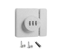Cerradura de combinación para gabinete, cerradura blanca sin llave, código de contraseña mecánica de 3 dígitos, fácil instalación para puerta oscilante/corredera, cajón, armario, armario, seguridad
