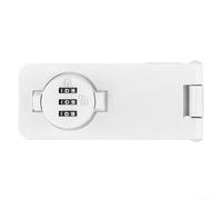 Cerradura de combinación para puertas correderas, archivadores, cajones con aleación de zinc resistente y acceso seguro con contraseña (blanco, 4.5 pulgadas)