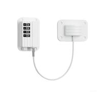 Cerradura de combinación para refrigerador con contraseña intercambiable, correa de seguridad ajustable para niños, para armarios, cajones, congelador, sin taladrar, kit a prueba de bebés, blanco