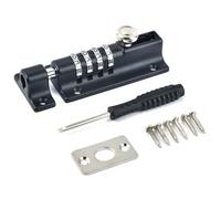 Cerradura de combinación, perno de bloqueo de combinación de 120 mm, perno combinado de 4 dígitos, candado deslizante con cerradura de puerta resistente, código de cerradura de puerta de jardín